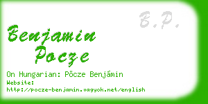 benjamin pocze business card